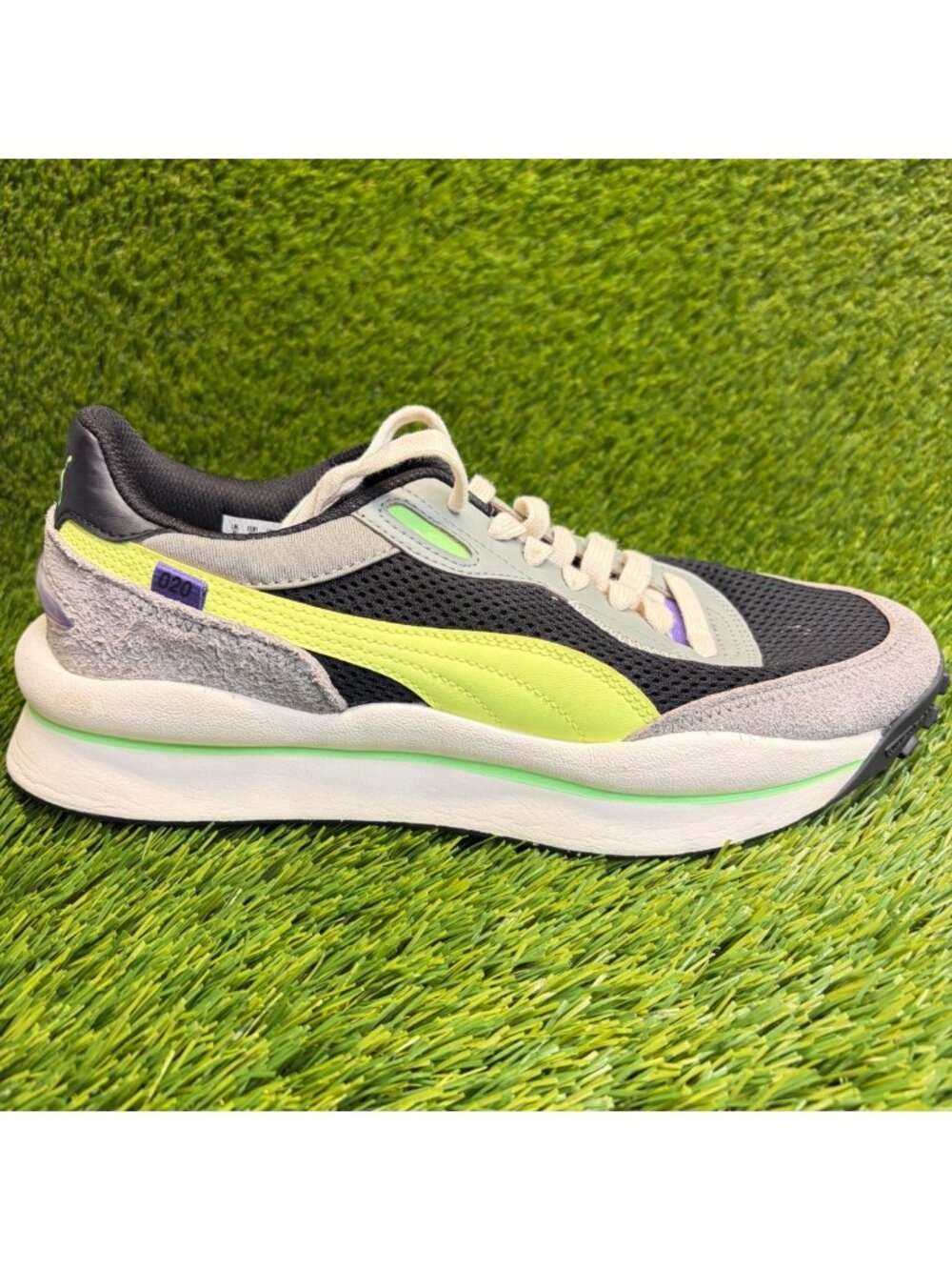 Puma Style Rider Neo Archive Mens Size 9 Black Gray Green Running Shoes Sneakers